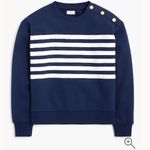 J.Crew NWT Striped button-shoulder crewneck pullover Photo 1