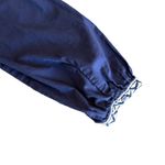 Lucky Brand ⭐️ navy and white embroidered bohemian blouse top size small Photo 8