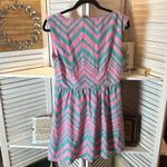Pink Owl  Mini Dress Pink and Teal Photo 5