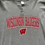 Vintage Wisconsin Badgers Waffle Knit Long Sleeve Gray Size XL Photo 3