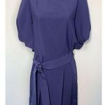 C. Luce Short Cold Shoulder Tie Waist Cut Out Back Mini Dress Blue Size Small Photo 0