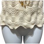Rachel Zoe ‎ Boho Crochet Crop Babydoll Top L Ivory Indie Sleaze Coquette Resort Photo 5