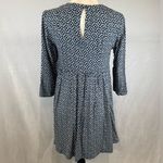 H&M  blue black and white all over print shift dress size 4 Photo 3