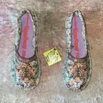 TIGERBEAR REPUBLIK Leopard Cash Design Mix Media Slip Ons $35 NWT 6 Green Photo 3