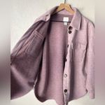 H&M jersey lined shirt Shacket jacket pink small bloggers favorite Photo 8