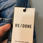 RE/DONE NWT  90’s ultra high rise loose crop size 24. Dusty blue. 27” inseam. Photo 5