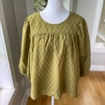 Ophelia Roe  Olive Green Textured Flowy Blouse Top Size Medium NWT Photo 10