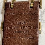 Rustic Calvin Klein Jeans Brown Belt with Gold Buckle Photo 3