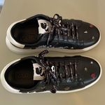 Karl Lagerfeld Kenna Leather Black Pin Logo Sneakers $130 EUC Wmn 8.5 Photo 3