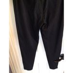Betabrand Black Pinstripe Pants Zip Pockets And Legs Sz L Photo 6