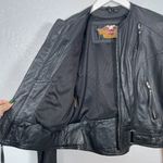 Harley Davidson Women M Black Vented Perforated Leather Jacket 98115 Photo 3