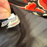 Vintage 80s Gloria Sachs Bergdorf Goodman Silk Red Floral Blazer 8 Black Photo 8