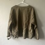 ZARA Ruffle Military Green Cardigan Size M Photo 5