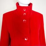 Larry Levine NWT women's wool blend red funnel neck coat, size M Photo 5