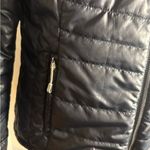 Eddie Bauer  Black Glossy Puffer Jacket with Stand-Up Collar Photo 3