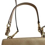 Michael Kors  Cynthia Small Gold Metallic Leather Shoulder Bag Purse Photo 5