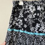 Notations Y2K Tiered Skirt Dark Floral Patchwork XL Ribbon Whimsigoth Goth Mixed Pattern Photo 6