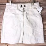 White Denim Skirt Size 4 Photo 0