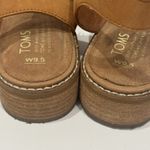 Toms Camili Brown Tan leather Neutral Formal Low Heel Buckled sandal Sz 9.5 Photo 4