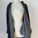 Metropolitan Cozy Charcoal Gray Hooded Zip-Up Jacket Photo 8