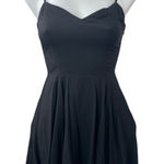 Talula  Women's Black Sleeveless V Neck Cami Camisole Mini Flare A Line Dress 4 Photo 0