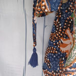 Madewell 100% silk cropped off the shoulder boho top Photo 2