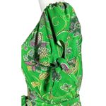 Veronica M Wrap Dress Womens S Green Floral V-Neck Stretch Cool Comfortable Photo 4