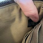 KDB Brown Genuine Cowhide Leather Black Fur Lined Crossbody Small Bag Photo 4