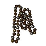 Very Rare Vintage Silver Copper & Brass Native Pearls Single Strand Necklace Gold Photo 6