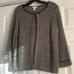 Chico's Chico’s Women's Tweed Open Cardigan Black & White Photo 1