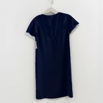 Trina Turk NWT  Charleston Shift Ruffle Dress Cap Flutter Sleeve Navy Blue Sz 2 Photo 5