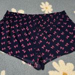 Aerie  Navy and Pink Bow Women's Sleep Shorts Photo 0