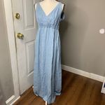Anthropologie  blue chambray‎ sleeveless maxi dress size 6 denim boho equestrian Photo 1