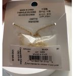 Kate‎ Spade New York Black Clover Enamel Mini Pendant Necklace Gold Tone Photo 1