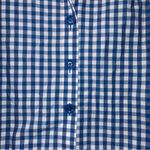 Foxcroft  wrinkle free blue & white check button down shirt 3/4 sleeve Sz 8 NWOT Photo 1