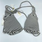 Flynn Skye Amuse X  Black White Striped Triangle Bikini Womens XS Halter Top Swim Photo 0