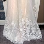 David's Bridal David’s Bridal Ivory Tulle & Lace Beaded Wedding Gown & Veil size 12 New Photo 6