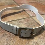 Bill Adler crackled white leather belt. Photo 2