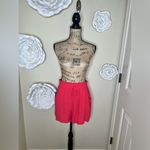 BCBGeneration Bright Coral Elastic Waistband High Waist Shorts Size Medium Pink Photo 1