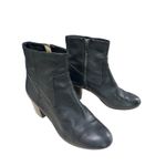 Frye  Stella Zip Short Ankle Heeled Black Leather Booties Sz 10 Photo 2