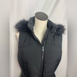 Michael Kors Women's Black Puffer Vest with Faux Fur Trim Medium NWOT Photo 3