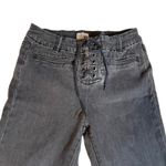 Amuse Society AMUSE SOCIETY Lace Up Grey Black Raw Hem Skinny Jeans Mid / High Rise 28 Photo 1