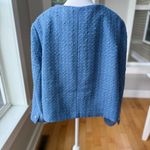 H&M  Cornflower Blue Tweed Cropped Lady Jacket Size XXL Photo 3
