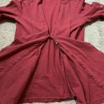 Royal Robbins  Women's Red Long Sleeve Open Front Cardigan Sweater Organic Cotton Photo 5