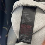 Topshop  Black Floral V-Neck Tie Waist Dress Long Sleeve Size 8 Photo 4