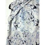 ASOS  White Blue Marble Scuba High Neck Bodycon Pencil Midi Dress Size 14 XL Photo 3