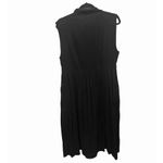 April Cornell Black Embroidered VNeck Maxi Dress Size Large Button Down Photo 1