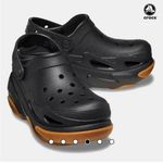 Crocs Bubble Crush Black and Brown Clogs Photo 0