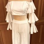 New, Liang Xuans Luxury Designer White 2 Piece Jumpsuit. Size 4 Photo 6