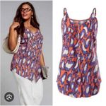 CAbi Isla Cami Animal Printed Top Women M Colorful Retro Button Front Bohemian Photo 1